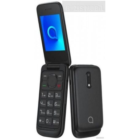 Alcatel 2057D flippes (szétnyitható) fekete mobiltelefon, nagy kijelzővel nagy gombokkal