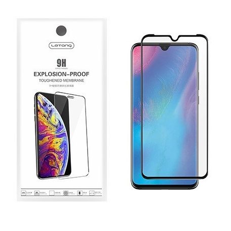 Huawei P30 Lite Letang márkájú 3D üvegfólia fekete színben