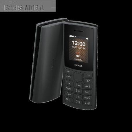Nokia 105 4G (2023) mobiltelefon, kártyafüggetlen, magyar nyelvű, dual sim, fekete, TA-1551